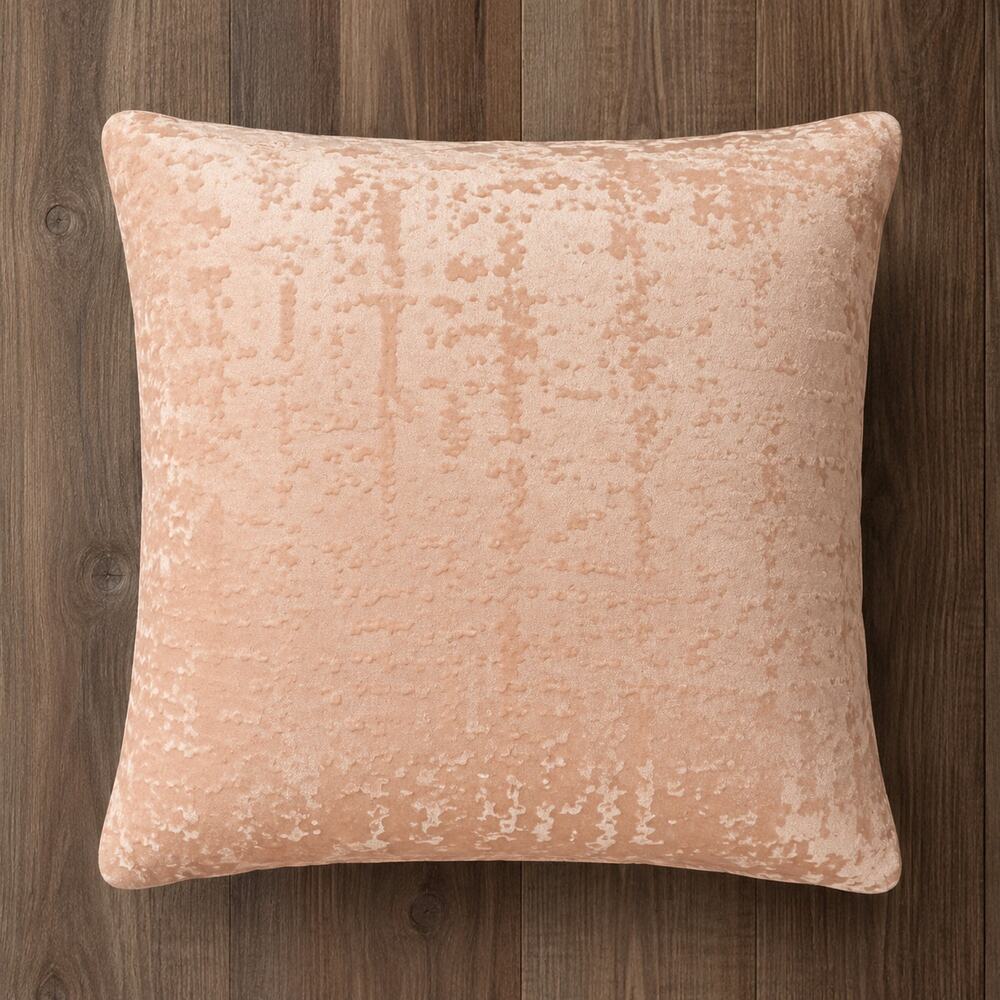 Blush Pink Velvet Decorative Throw Pillow Cover ONLY Textured Accent Cushion